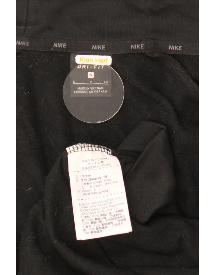 Męski sweter z kapturem i zamkiem błyskawicznym Nike Dri Fit, mały, czarny, poliestrowy