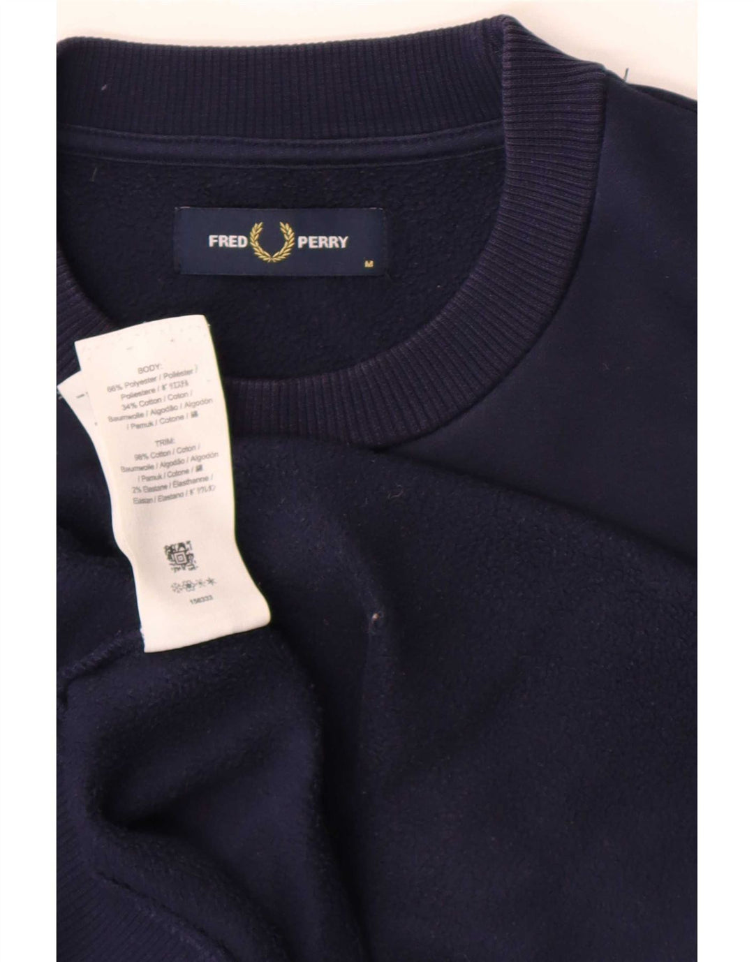 Męska bluza z grafiką Fred Perry, średni granatowy poliester