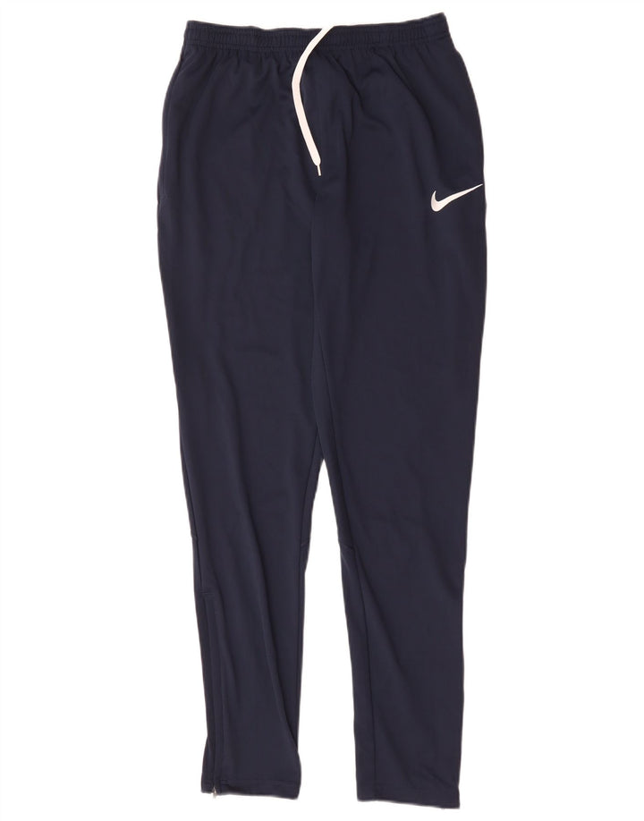 Męskie spodnie dresowe Nike Dri Fit, małe, granatowe, poliestrowe
