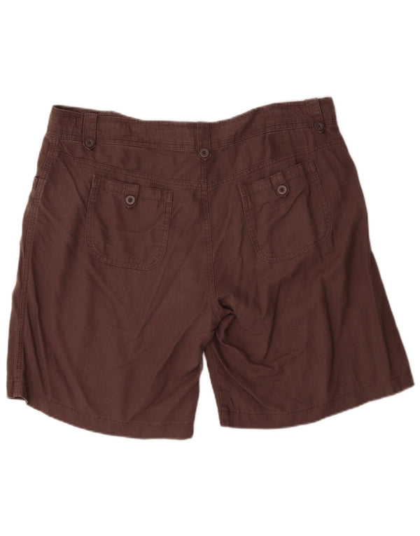 Marks & Spencer Damskie spodenki codzienne UK 16 Large W36 Brązowe lniane