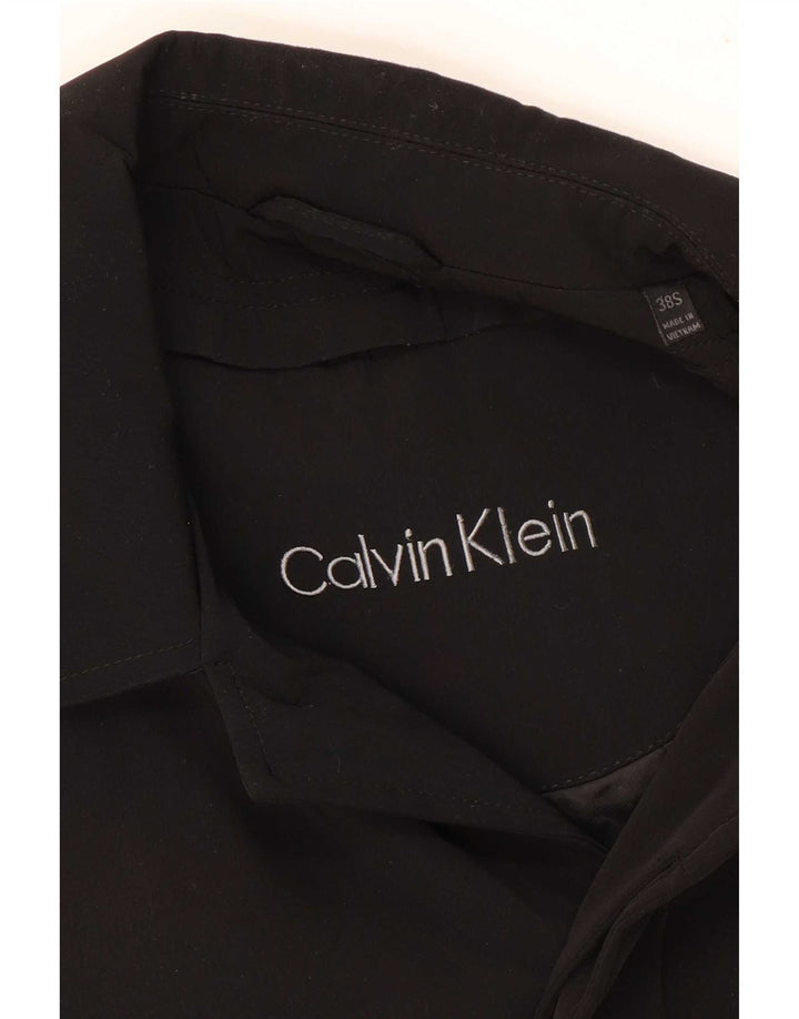 Męski płaszcz Calvin Klein UK 38, średni czarny poliester