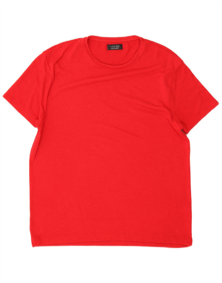 Męski T-shirt Zara, duży, czerwony