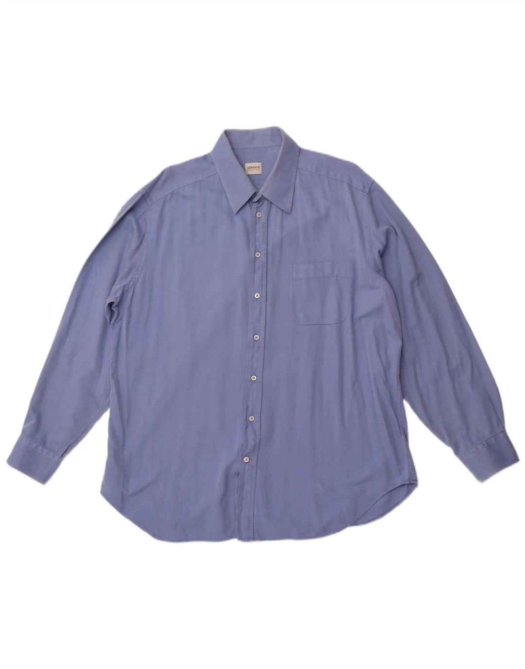 ARMANI COLLEZIONI Koszula męska rozmiar 44 17 1/2 XL niebieska bawełniana w prążki