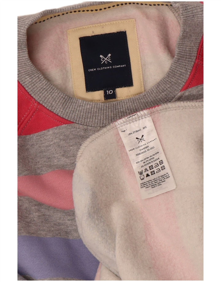 CREW CLOTHING Damska bluza dresowa UK 10 w małe, wielokolorowe paski