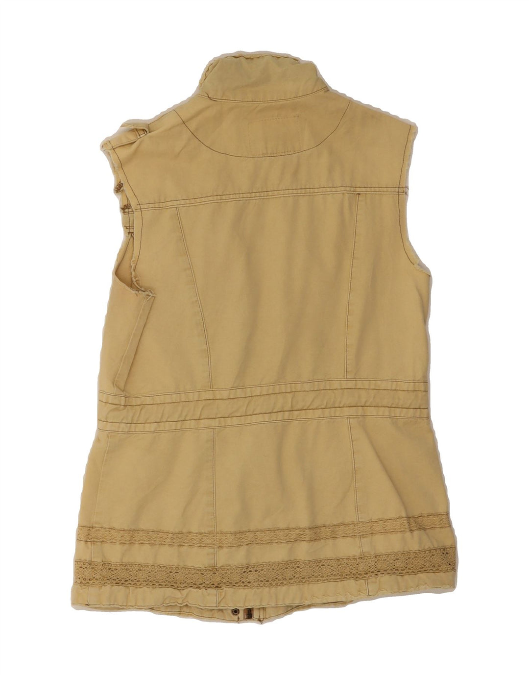 BKE Womens Utility Gilet UK 10 Small Beige Cotton Vintage BKE and Second-Hand BKE from Messina Hembry 