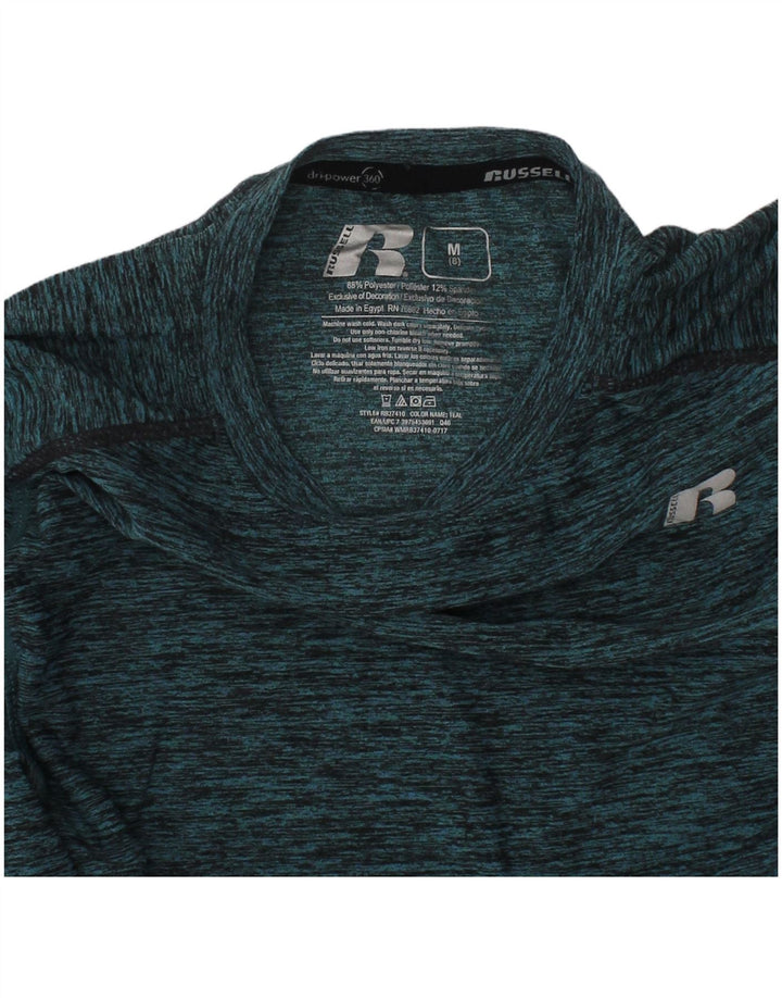 Top chłopięcy Russell Athletic z długim rękawem, 7-8 lat, w kolorze średnio zielonym z plamkami