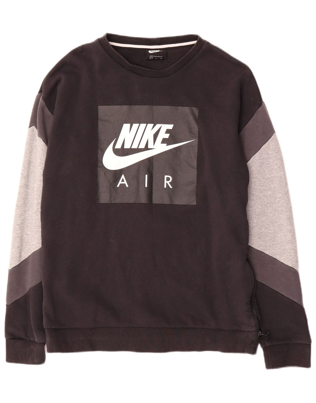 Męska bluza z grafiką Nike, mała, czarna, bawełniana z blokami kolorów