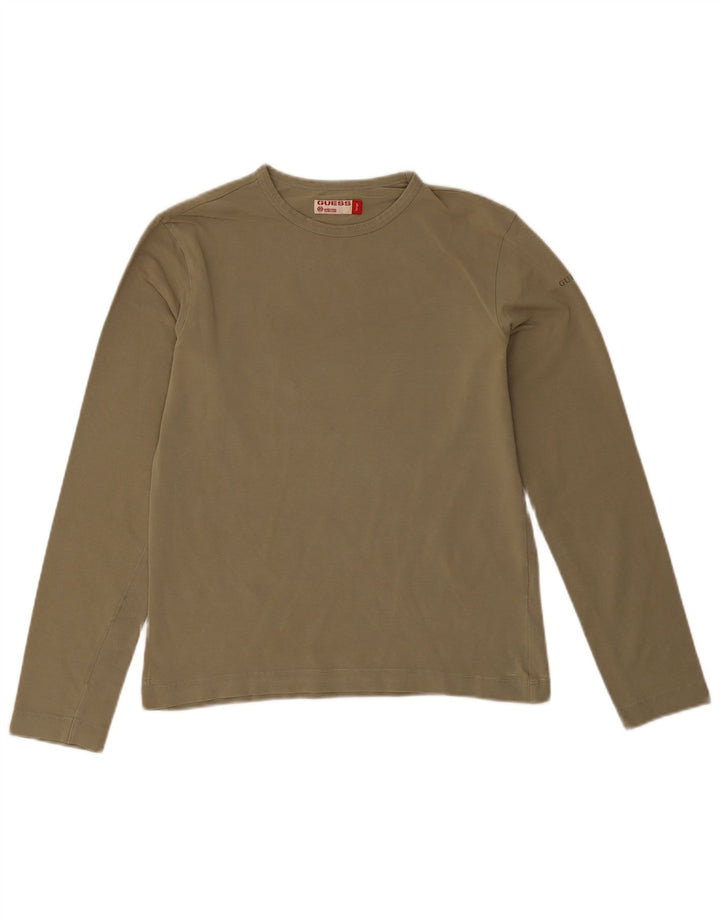 Damski top Guess z długim rękawem UK 14, duży khaki