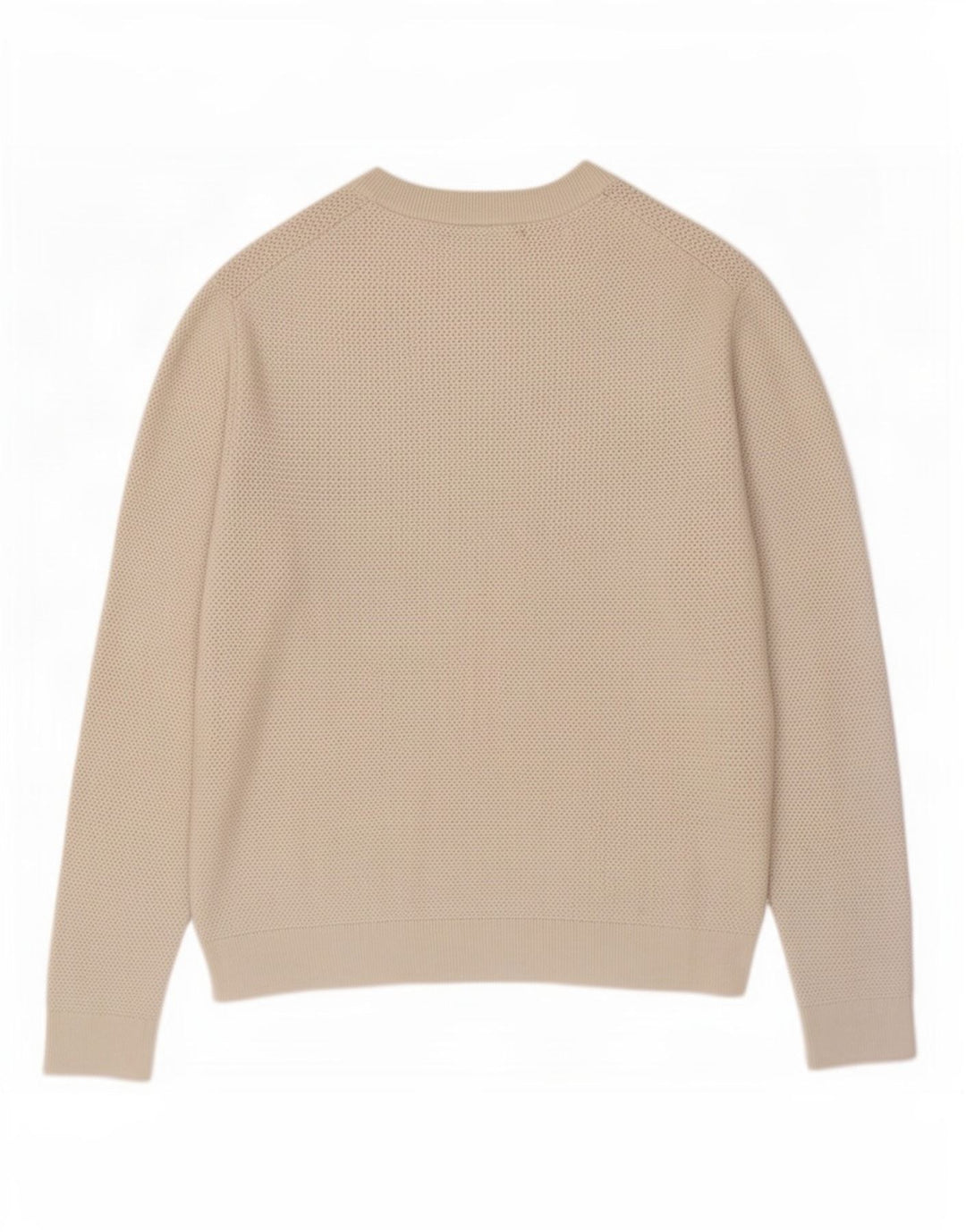 Męski sweter z okrągłym dekoltem Reiss, średni beżowy nylon