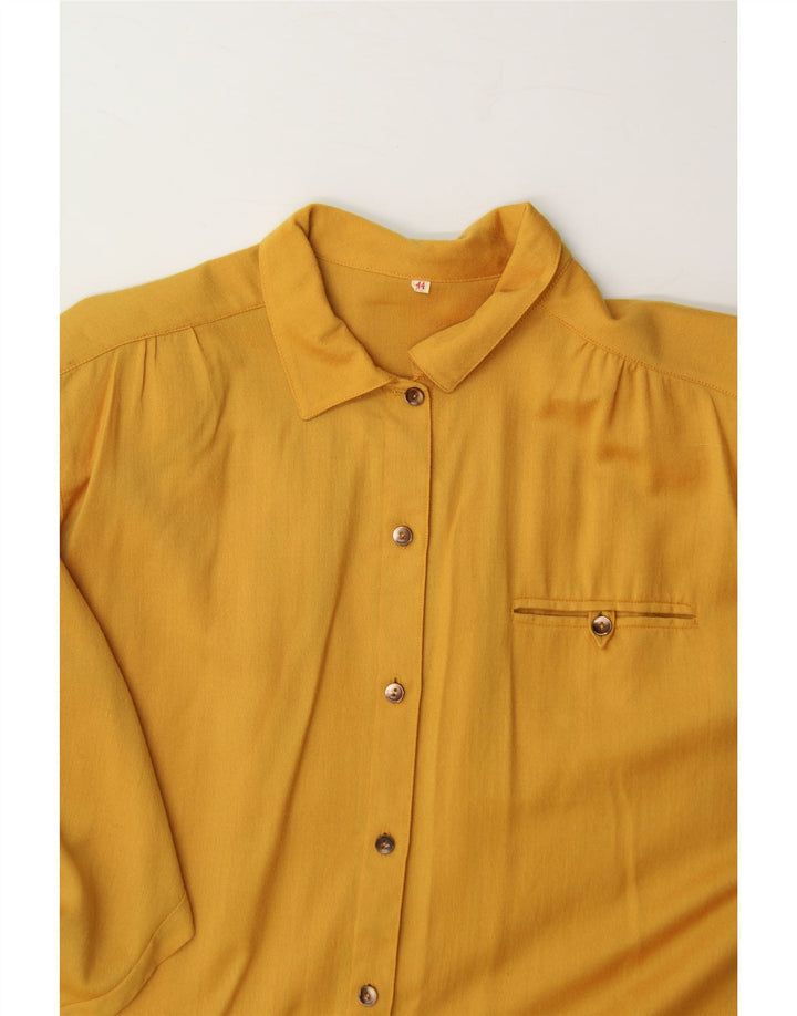 VINTAGE Womens Shirt IT 44 Medium Yellow Vintage Vintage and Second-Hand Vintage from Messina Hembry 