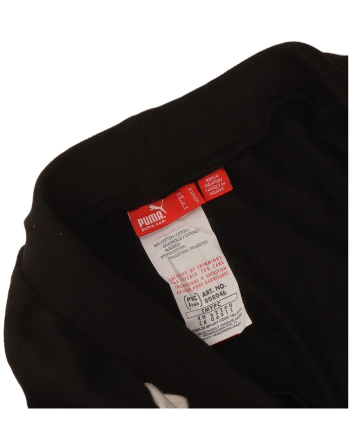 Damskie spodnie dresowe Puma Flare UK 12, średnia czarna bawełna z blokami kolorów