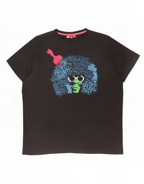 Męska koszulka z grafiką Puma Top 2XL w kolorze czarnym