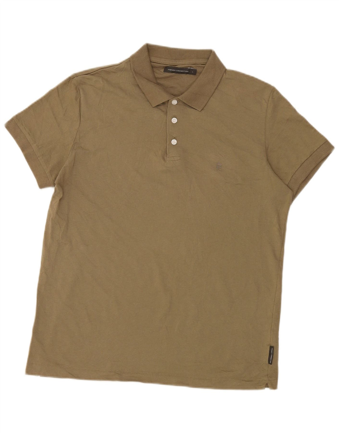 Męska koszulka polo French Connection, duża, bawełniana khaki