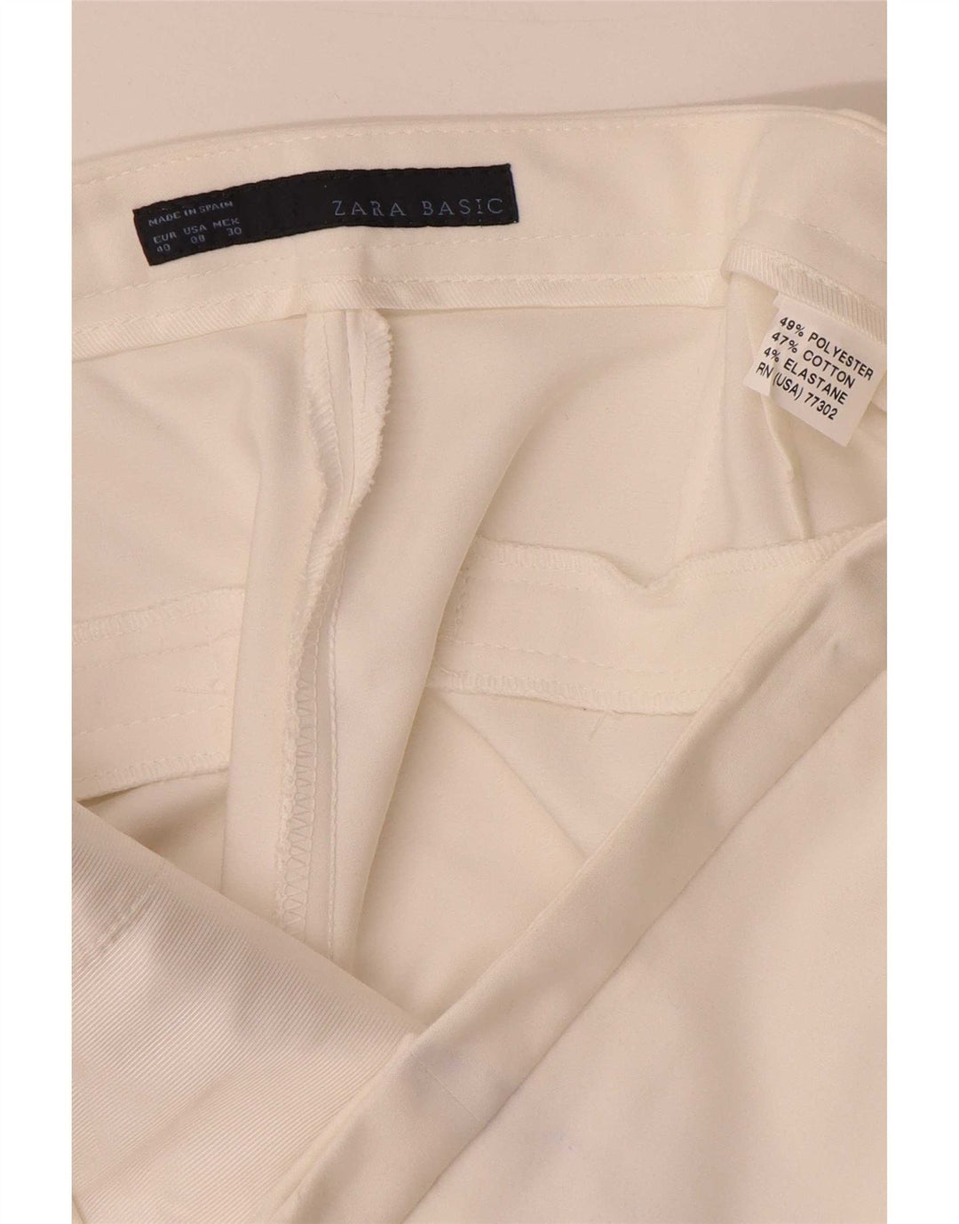 Krótkie spodnie damskie Zara EU 40 Medium W30 L24 Biały poliester