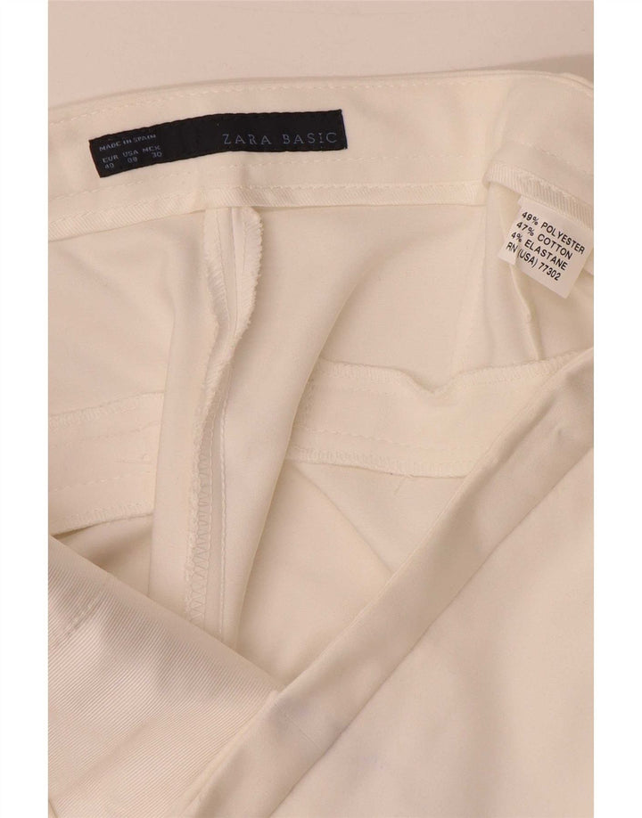 Krótkie spodnie damskie Zara EU 40 Medium W30 L24 Biały poliester