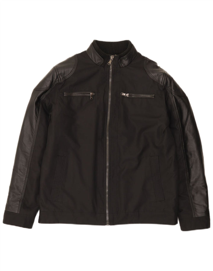 Męska kurtka wiatrówka Bomber Calvin Klein UK 38, średnia czarna, nowoczesna