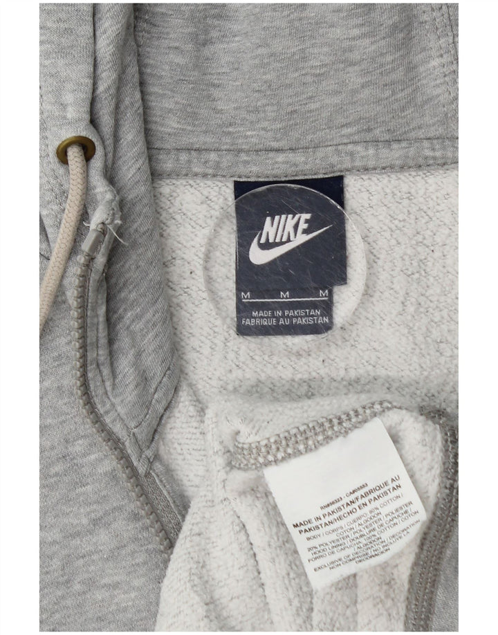 Męski sweter z kapturem i zamkiem błyskawicznym Nike, średnioszary, bawełniany w cętki