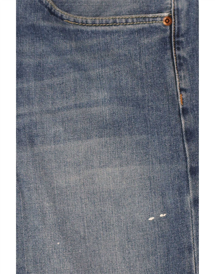 Męskie proste dżinsy Zara EU 44 Large W34 L29 Niebieskie