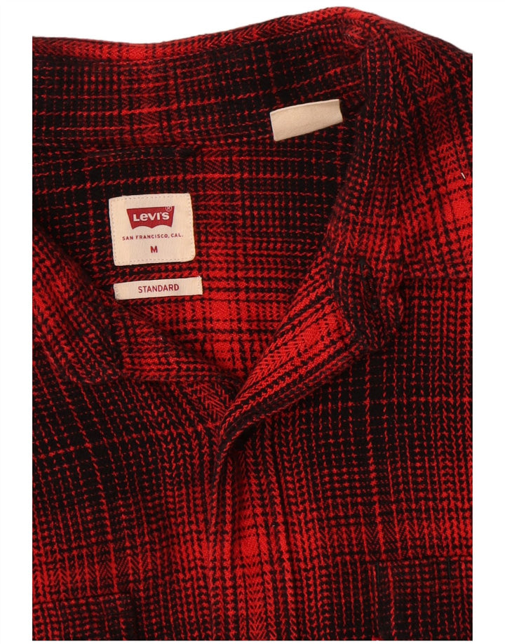Koszula męska LEVI'S Standardowa flanelowa, bawełniana w średnią czerwoną kratkę