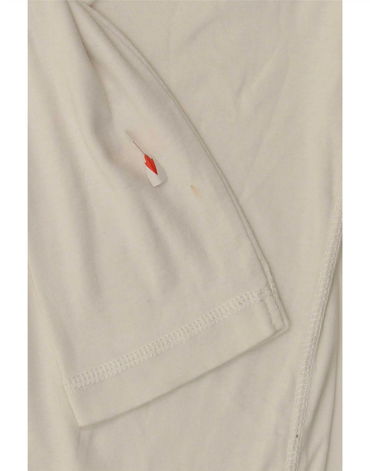 Męski top o dopasowanym kroju Tommy Hilfiger z długim rękawem, średniej wielkości, z białej bawełny