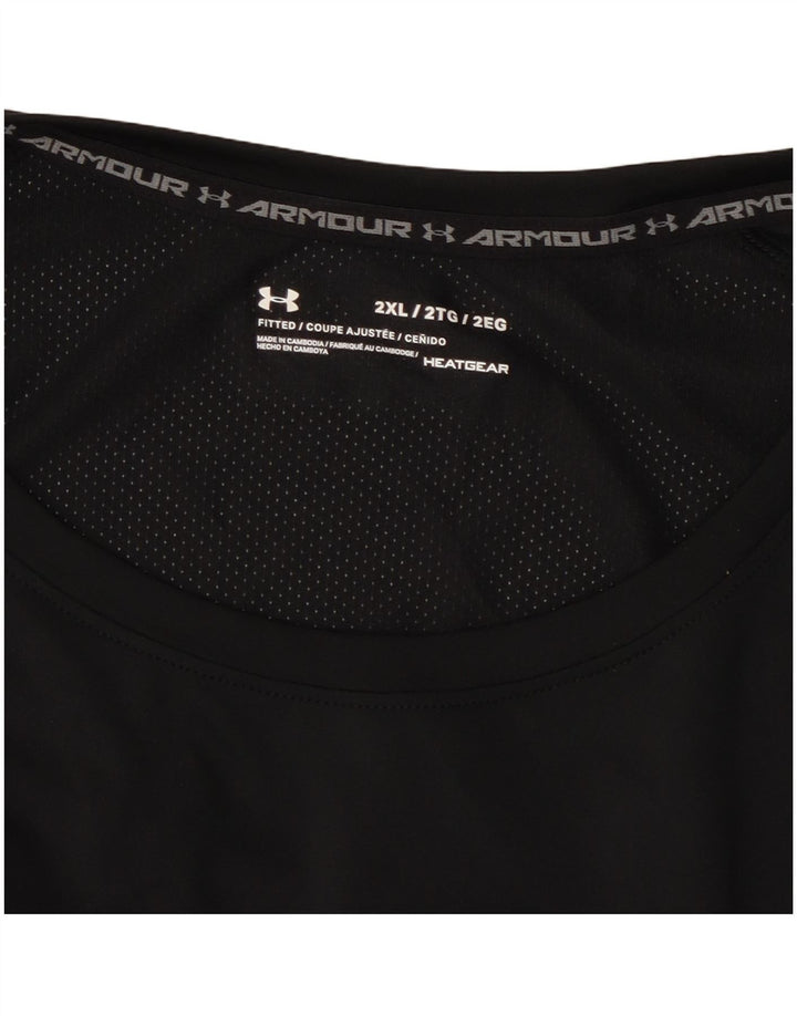 Męski top Under Armour Heat Gear z długim rękawem 2XL w kolorze czarnym