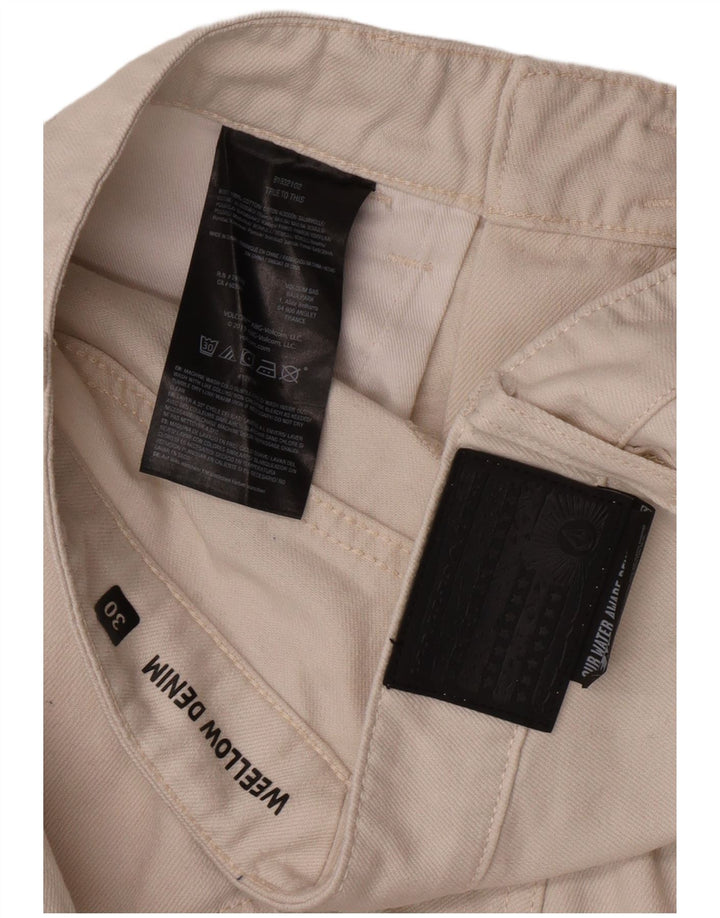 Męskie krótkie dżinsy Volcom W30 L25 Biała bawełna