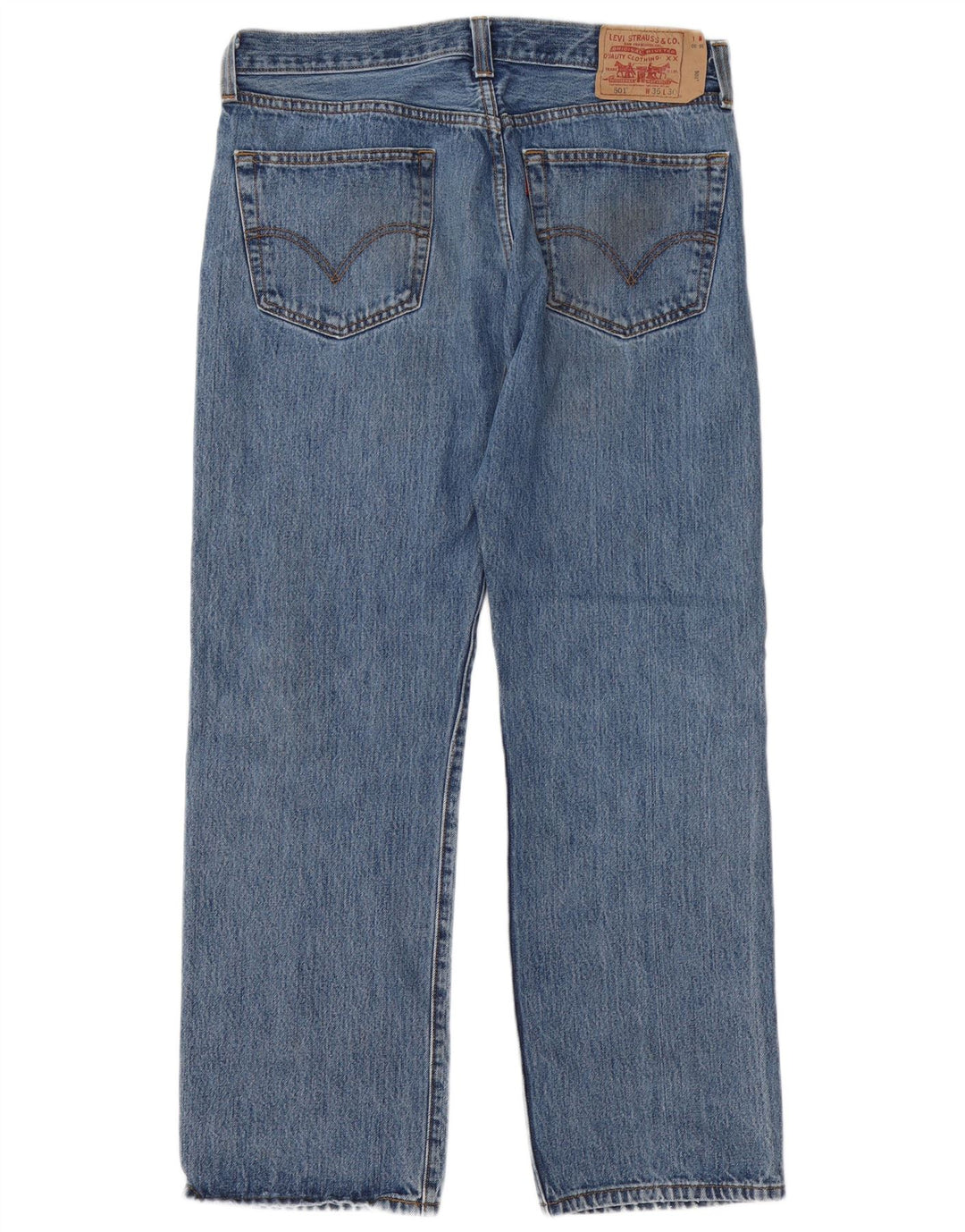 Męskie jeansy Levi's 501 Straight W36 L30 Niebieskie bawełniane