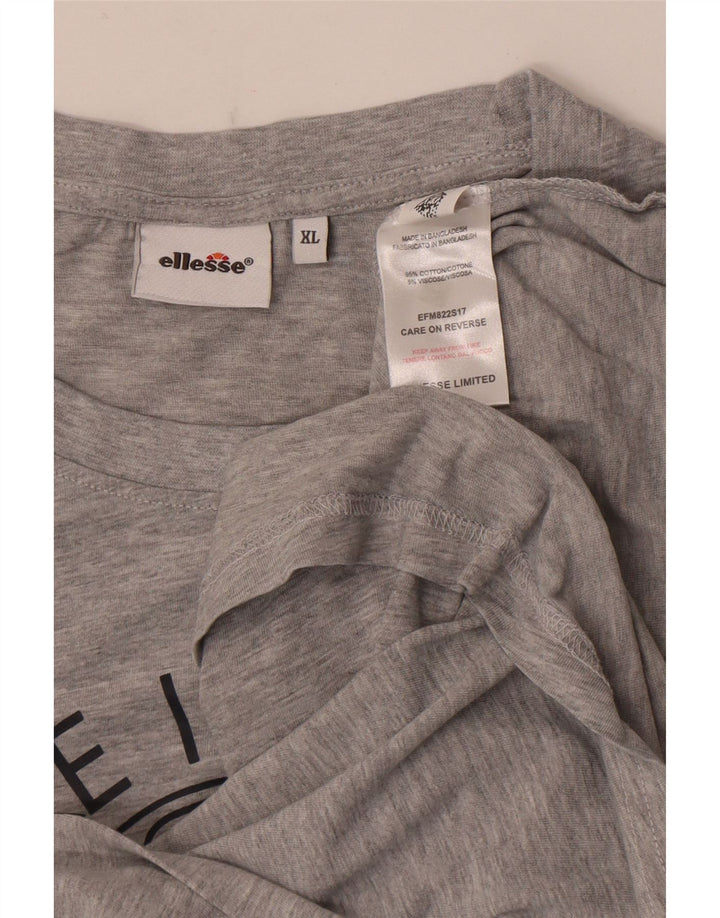 Męska kamizelka z grafiką Ellesse XL, szara, nakrapiana bawełna