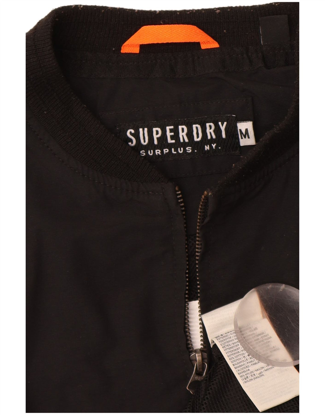 Męska kurtka bomber SUPERDRY UK 38, średnia czarna bawełna