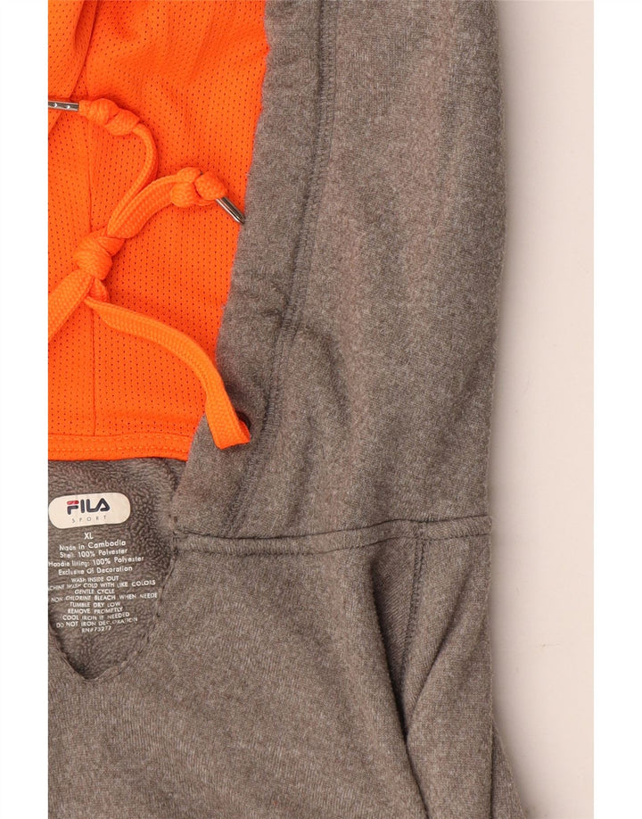 Męski sweter z kapturem Fila XL, szary poliester