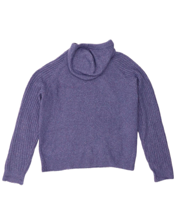 Damski sweter oversize Marks & Spencer z kapturem, UK 14, średni fiolet