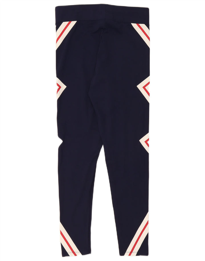 Damskie legginsy Fila Graphic UK 14, duże, granatowe, geometryczne, z poliestru