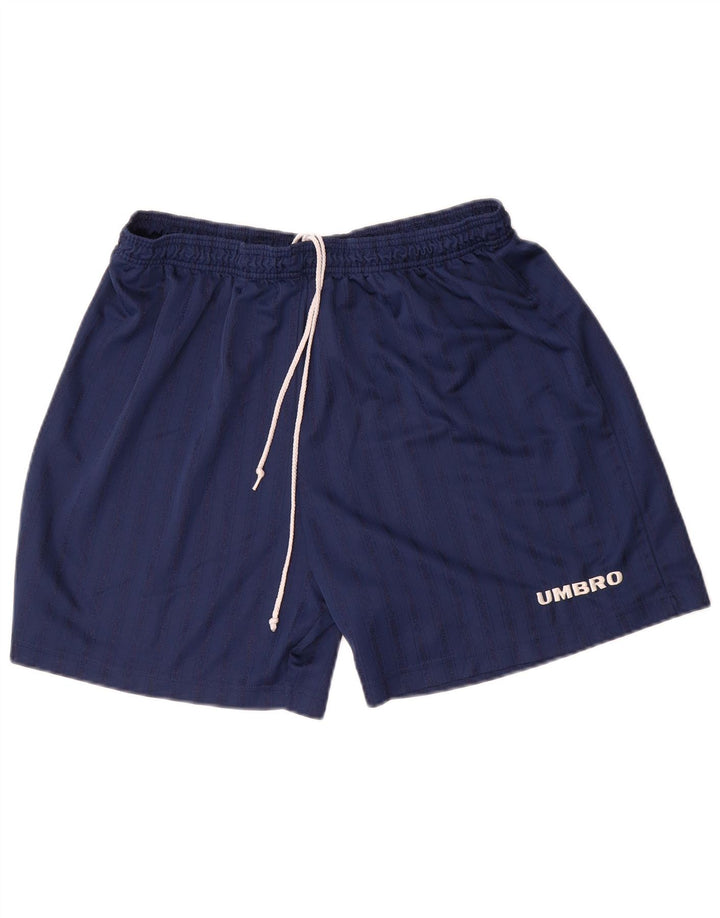 Męskie spodenki sportowe Umbro XL, granatowe, poliestrowe w prążki