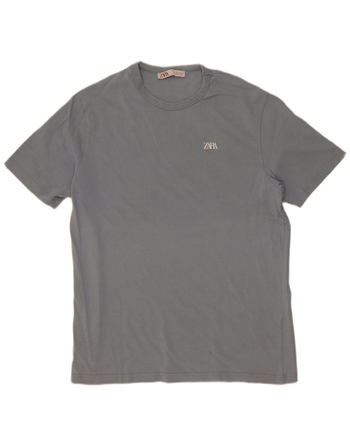 Męski T-shirt Zara, duży, niebieski