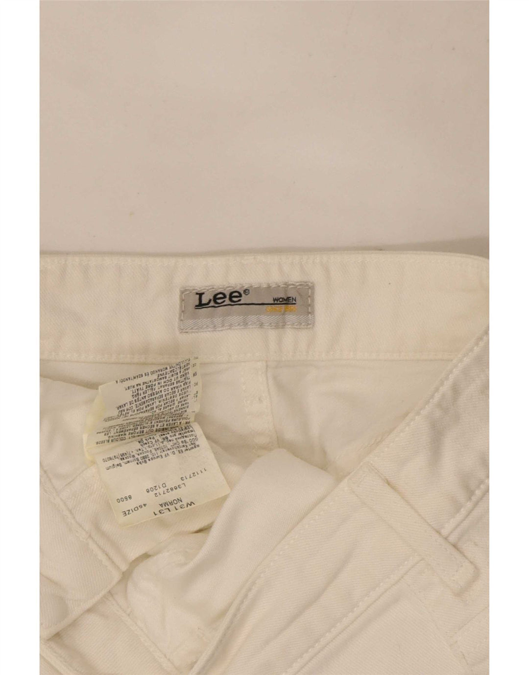 Damskie jeansy Lee Norma Straight W31 L29 Biała bawełna