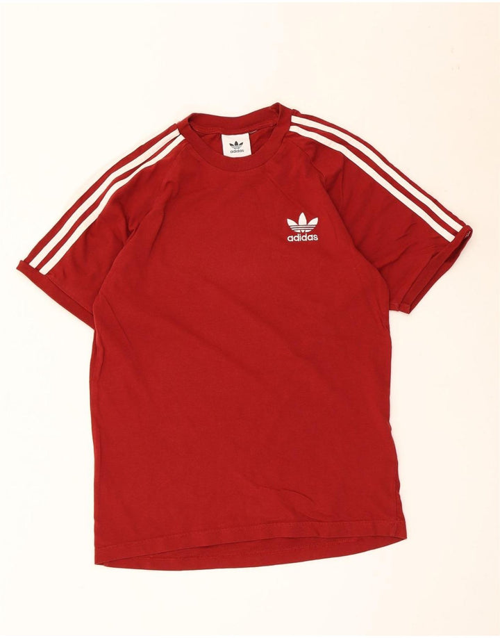 Adidas Męska Koszulka Top Mała Czerwona Bawełna
