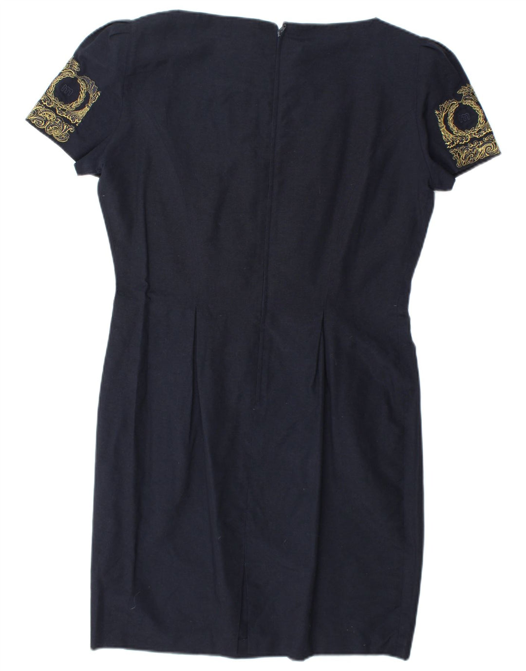 IMPERIALE DI MIMMINA Womens Sheath Dress IT 46 Large Navy Blue Silk