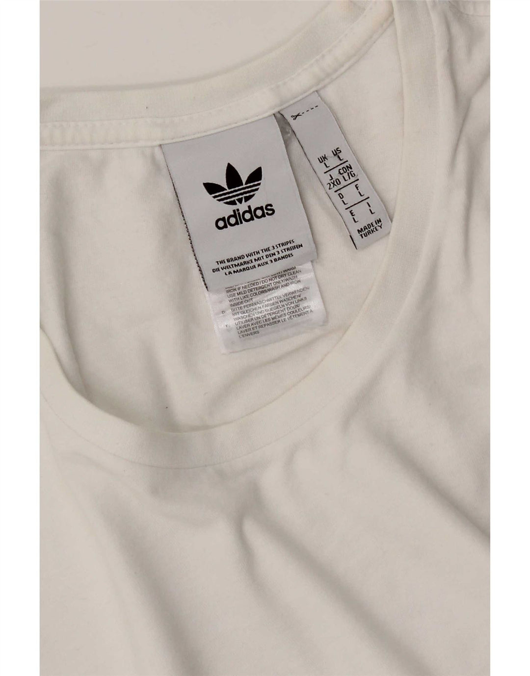 Adidas Męska Koszulka Top Duża Biała Bawełna