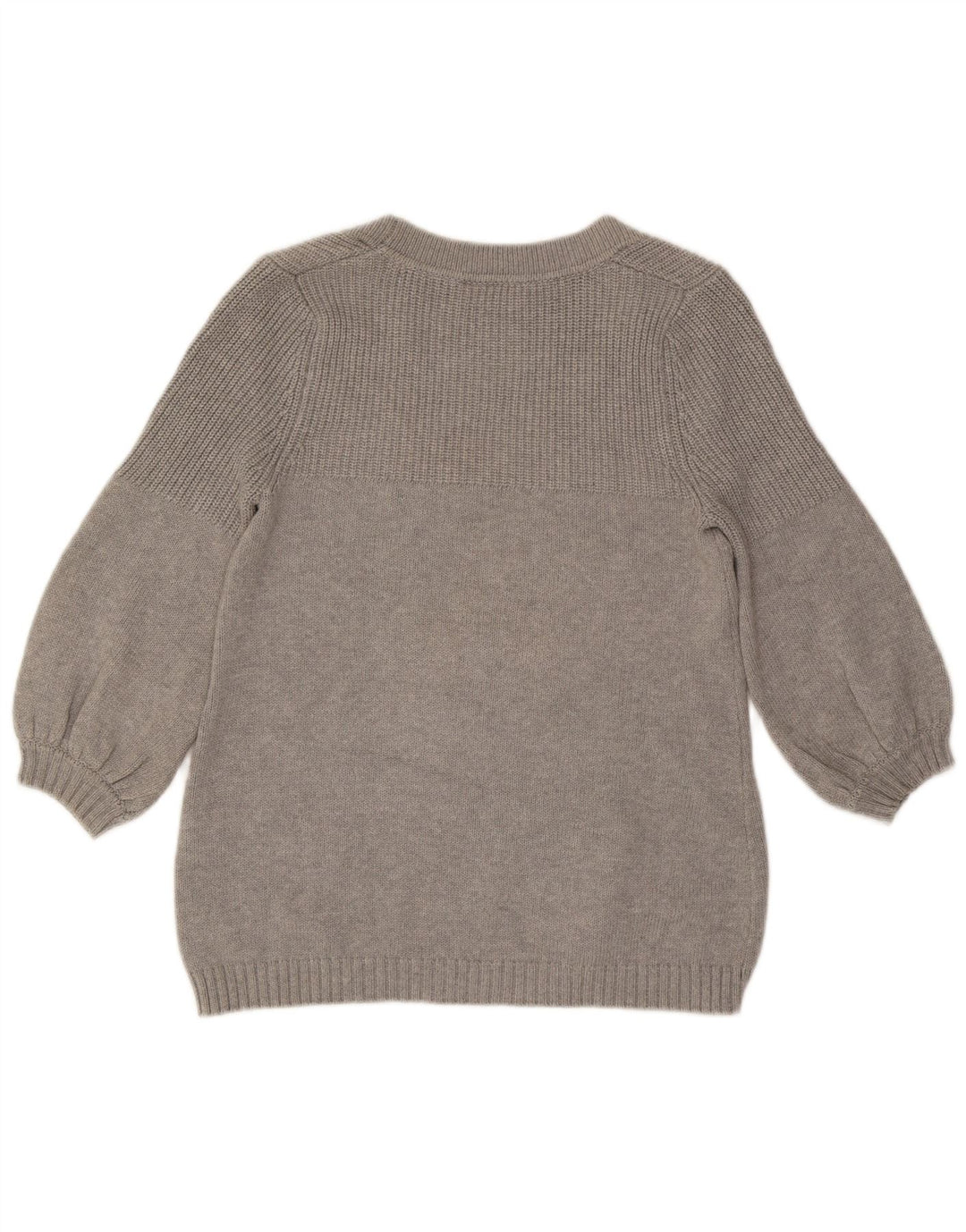 WAREHOUSE Damski sweter z rękawem 3/4 i dekoltem w łódkę, UK 12, średni szary