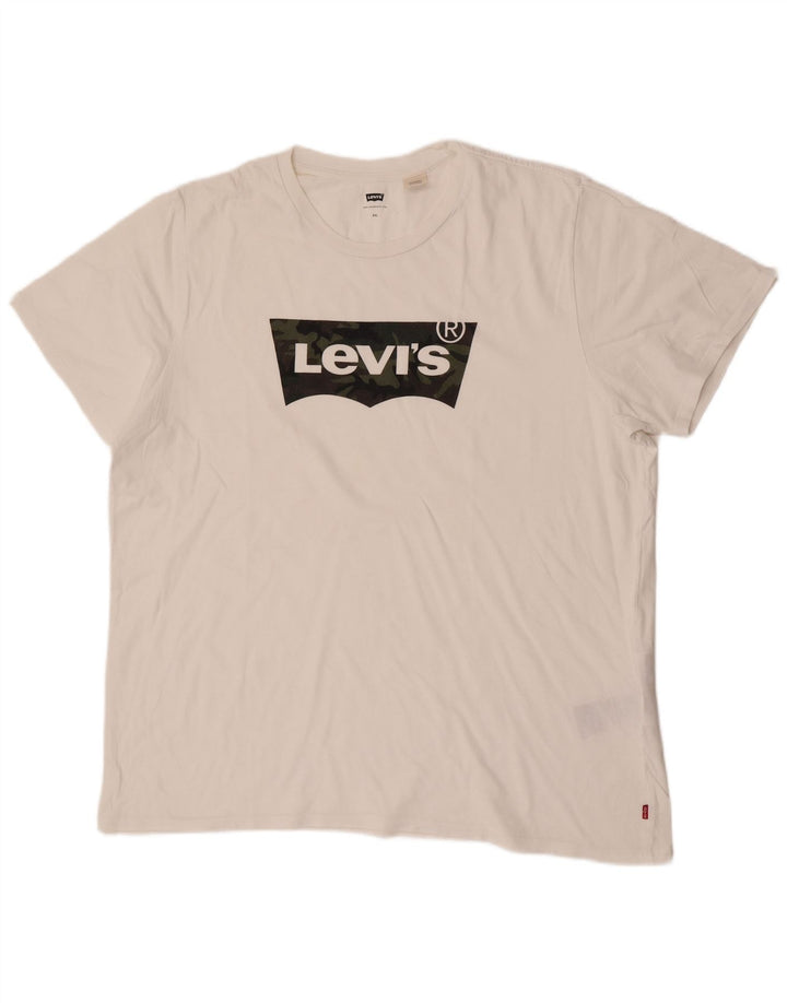 Męska koszulka z grafiką Levi's Top 2XL Biała bawełna