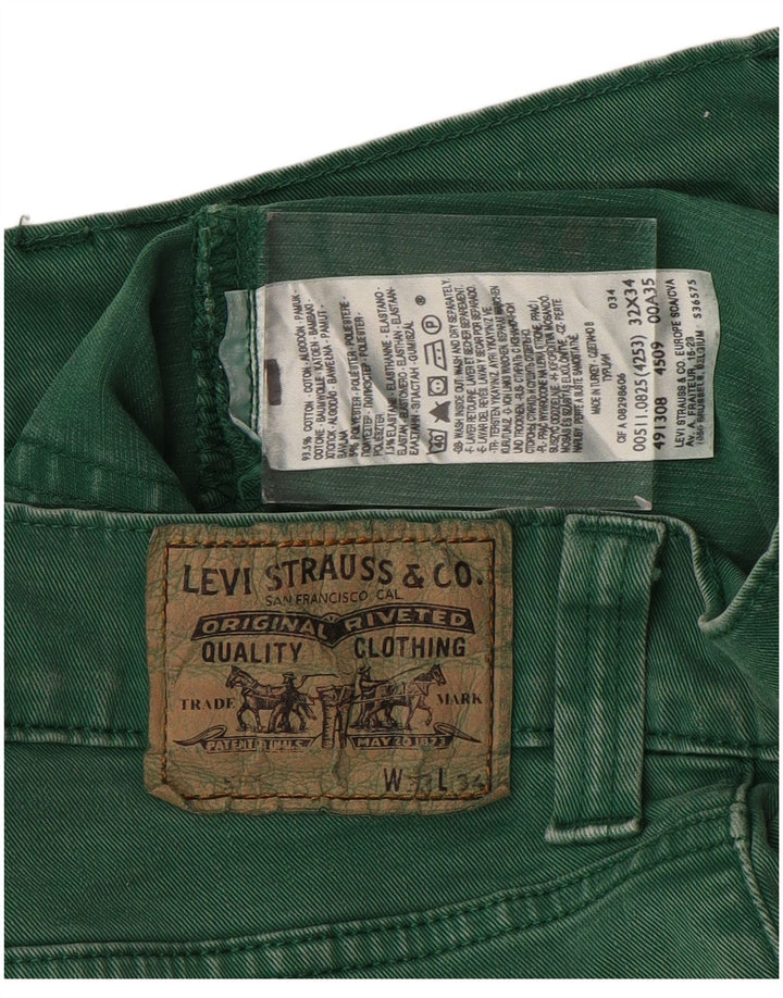 Męskie jeansy LEVI'S 511 Joggers W32 L29 Zielona bawełna