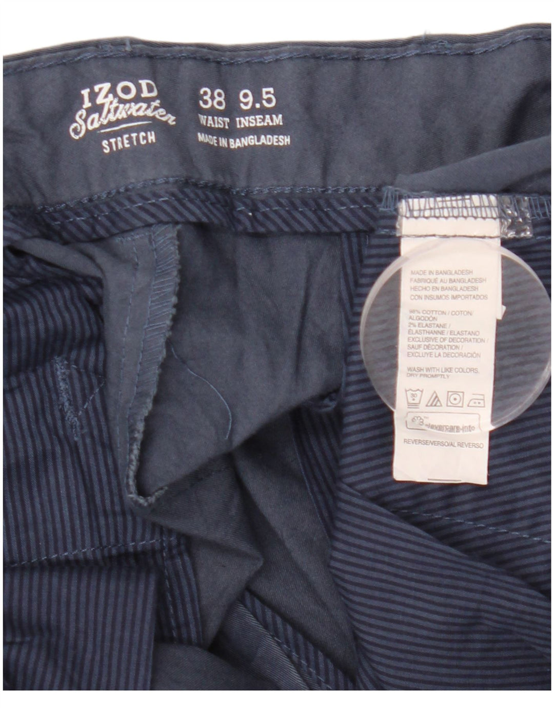 Męskie spodenki chino IZOD Salt Water Abstrakcyjny wzór W38 XL Granatowe