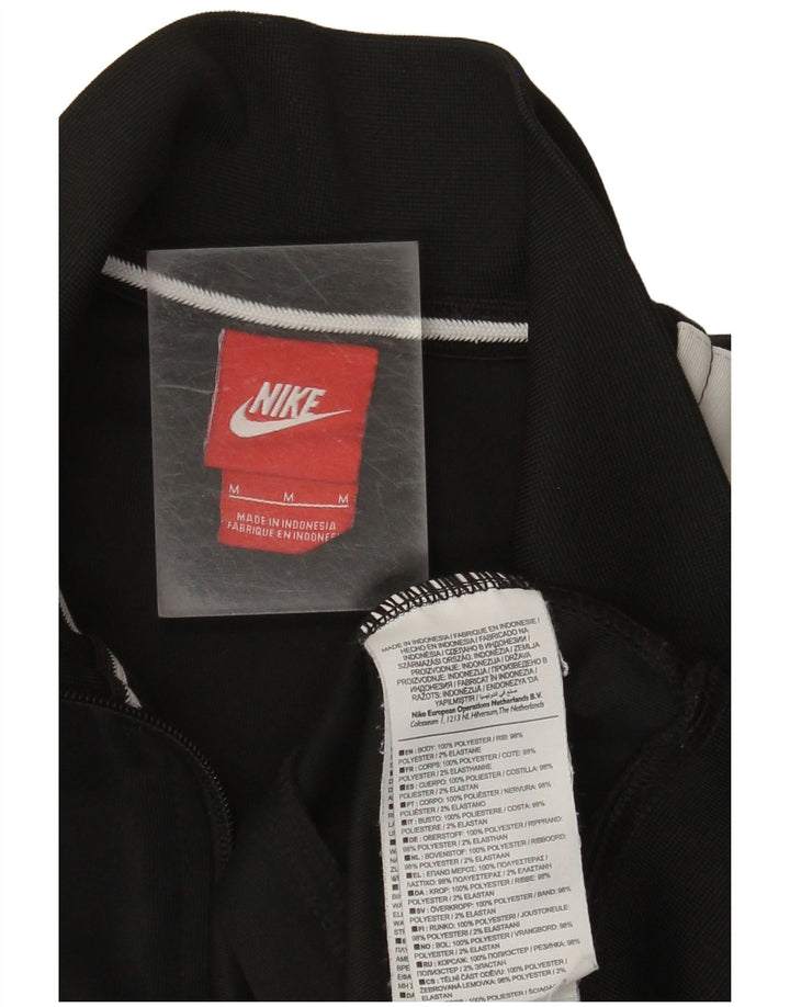 Męska kurtka dresowa Nike, średnia czarna, poliestrowa z blokami kolorów