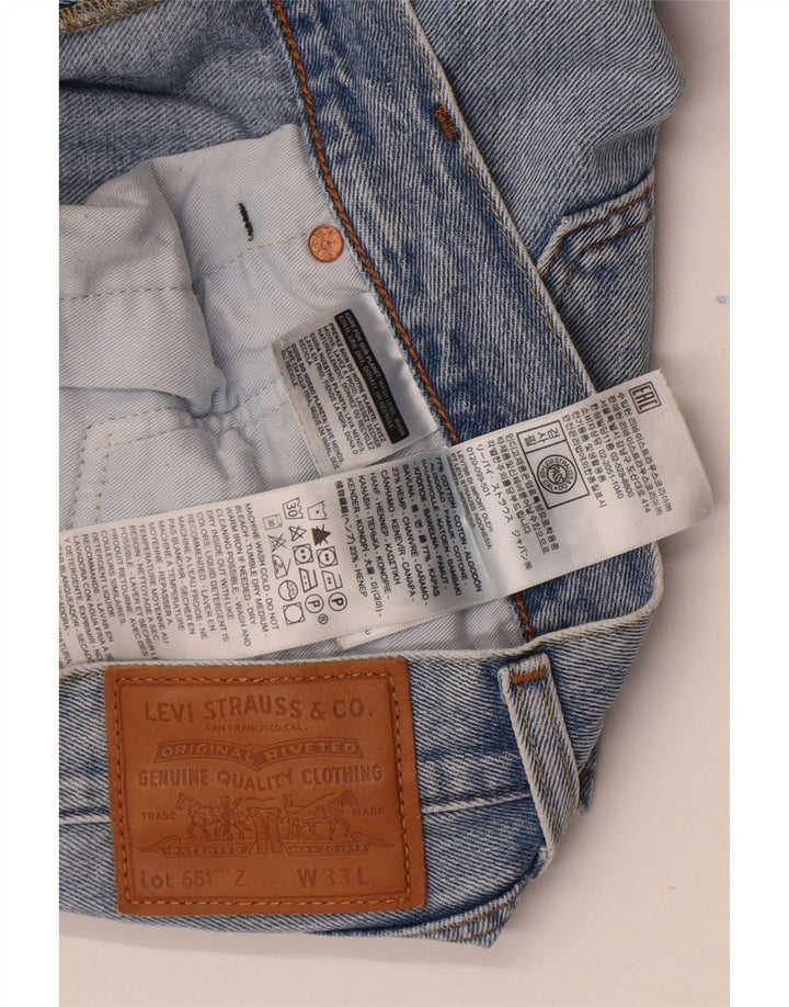 Męskie jeansy LEVI'S 551 Straight W33 L27 Niebieskie bawełniane