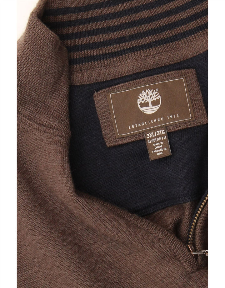 Męski sweter Timberland o regularnym kroju i zapinanym na zamek 3XL, brązowy