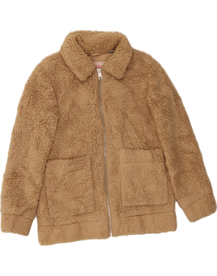 LEVI'S Womens Oversized Fleece Jacket UK 10 Small Beige Polyester Vintage Levi's and Second-Hand Levi's from Messina Hembry 