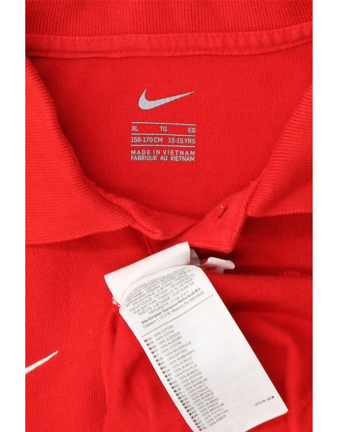 Chłopięca koszulka polo NIKE 13-14 lat XL, czerwona, bawełniana