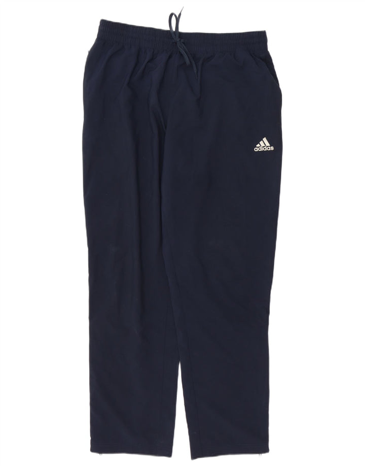 Męskie spodnie dresowe Adidas, duże, granatowe, poliestrowe