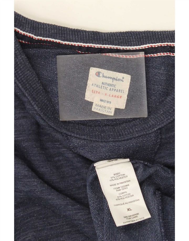 Męska bluza Champion XL, granatowa, nakrapiana bawełna