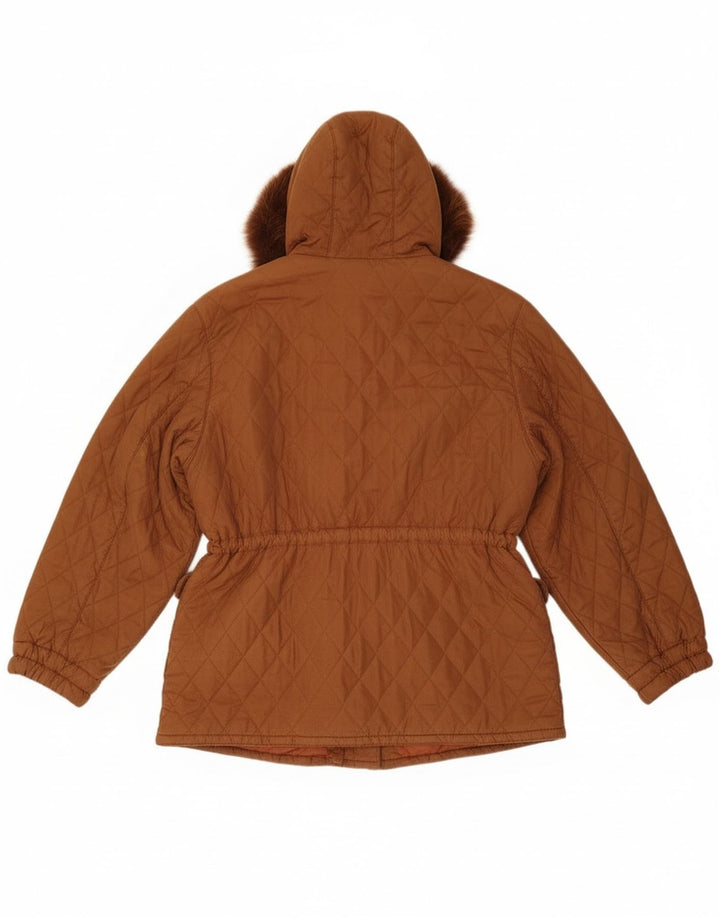 Ileana Zara Damska pikowana kurtka oversize z kapturem IT 40 Small Brown